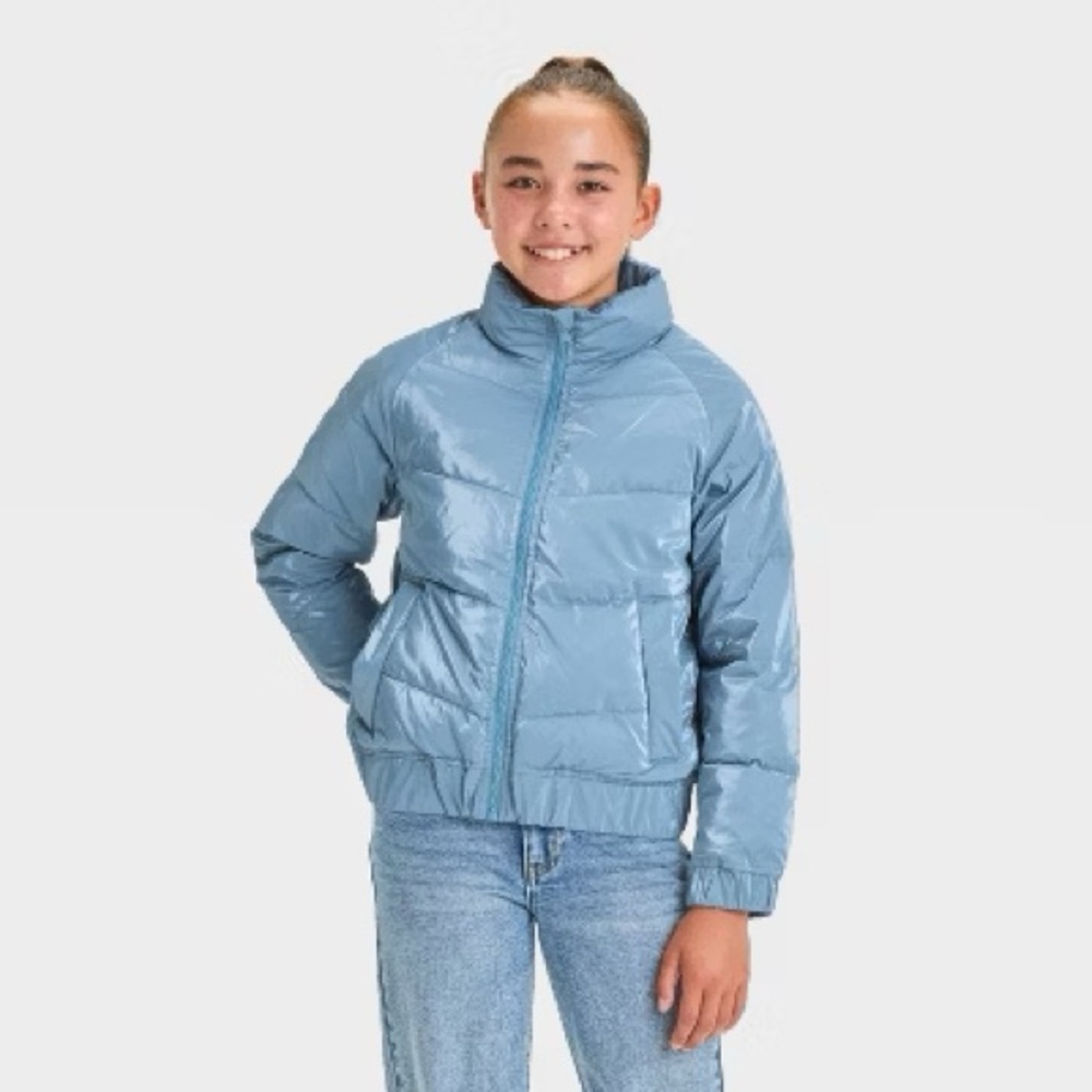 318 NWT Art Class Girl’s High Neck Puffer Jacket - Size: S (6-7)